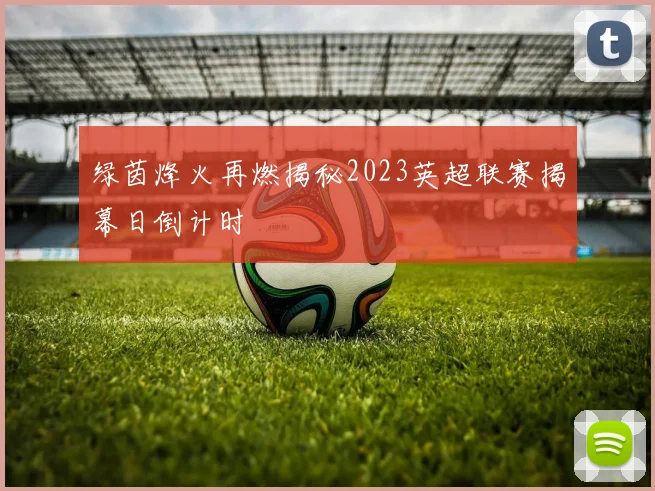 绿茵烽火再燃揭秘2023英超联赛揭幕日倒计时